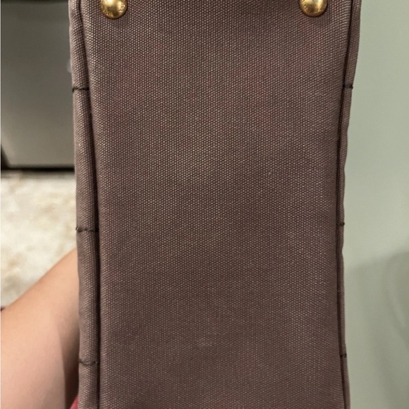 PRADA Canapa Taupe Canvas Tote Bag - Picture 8 of 8